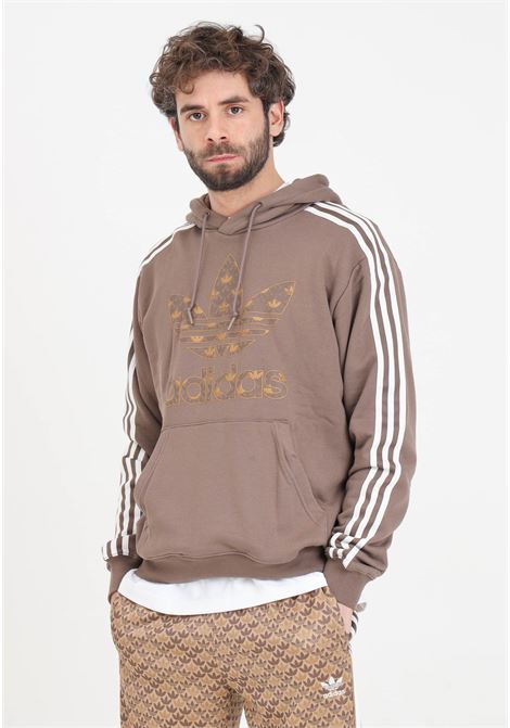 Brown hoodie classic mono graphic men's sweatshirt ADIDAS ORIGINALS | IS0259.